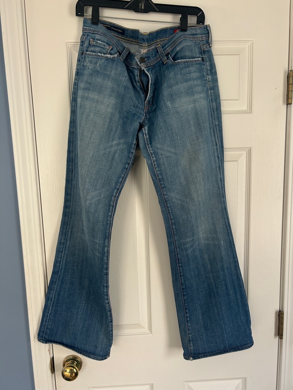 7 For All Mankind Light/Medium Blue Flare Jeans